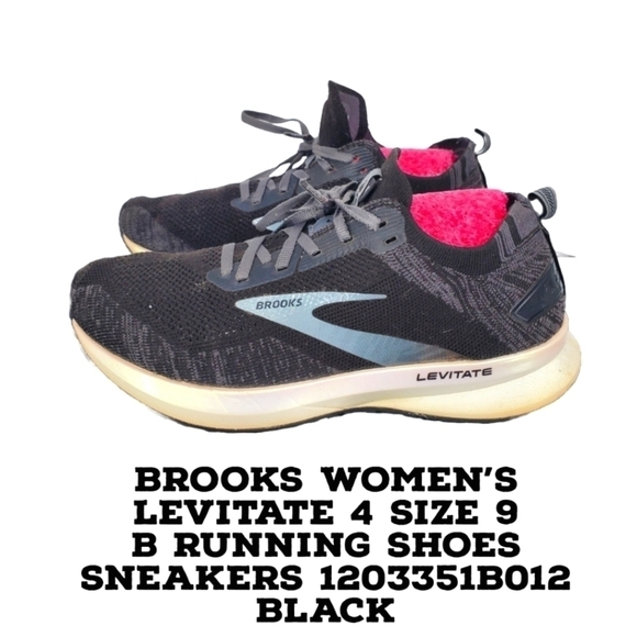 Brooks Women's Levitate 4 Size 9 B Running Shoes Sneakers 1203351B012 Black - Picture 1 of 12
